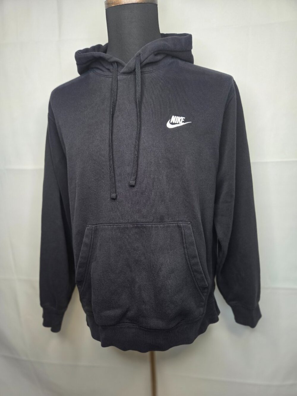 Nike Men's Fleece Black Hoodie Cotton Polyester Size L